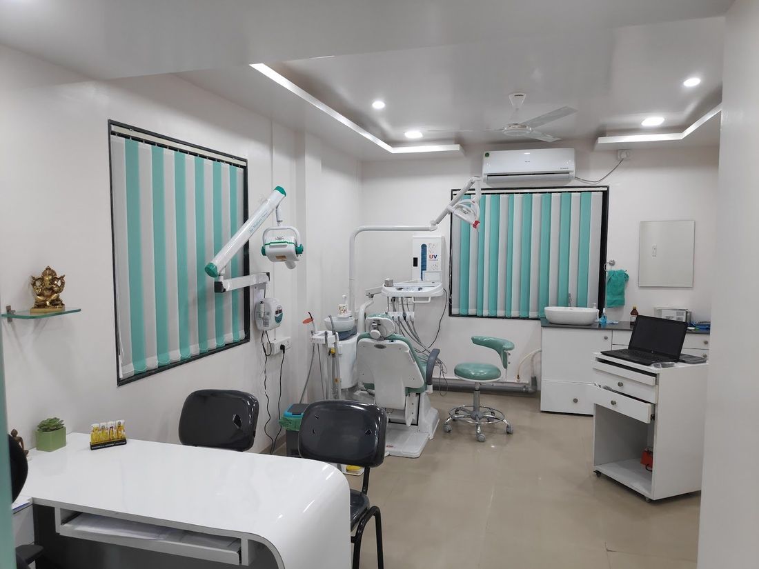 Treatment room at Priva Dental and Wellness Clinic, Balewadi, with the dental chair, operating light and sterilisation unit