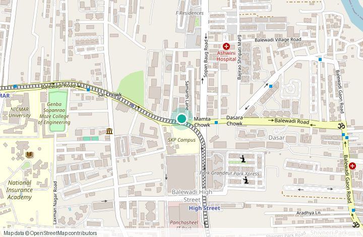 Map showing Priva Dental and Wellness Clinic in Shivsai Complex, Balewadi, Pune